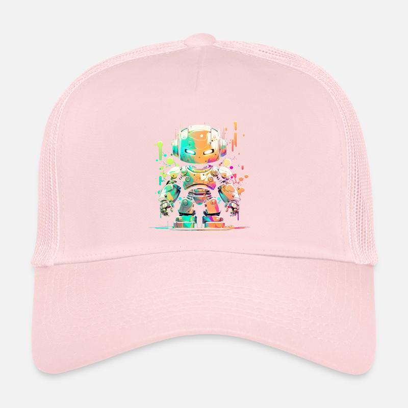 Retro Robot Cute Technologie d’ingénieur robotique mignon Casquette trucker 