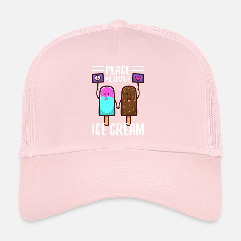 Peace Love Ice Cream Trucker Cap