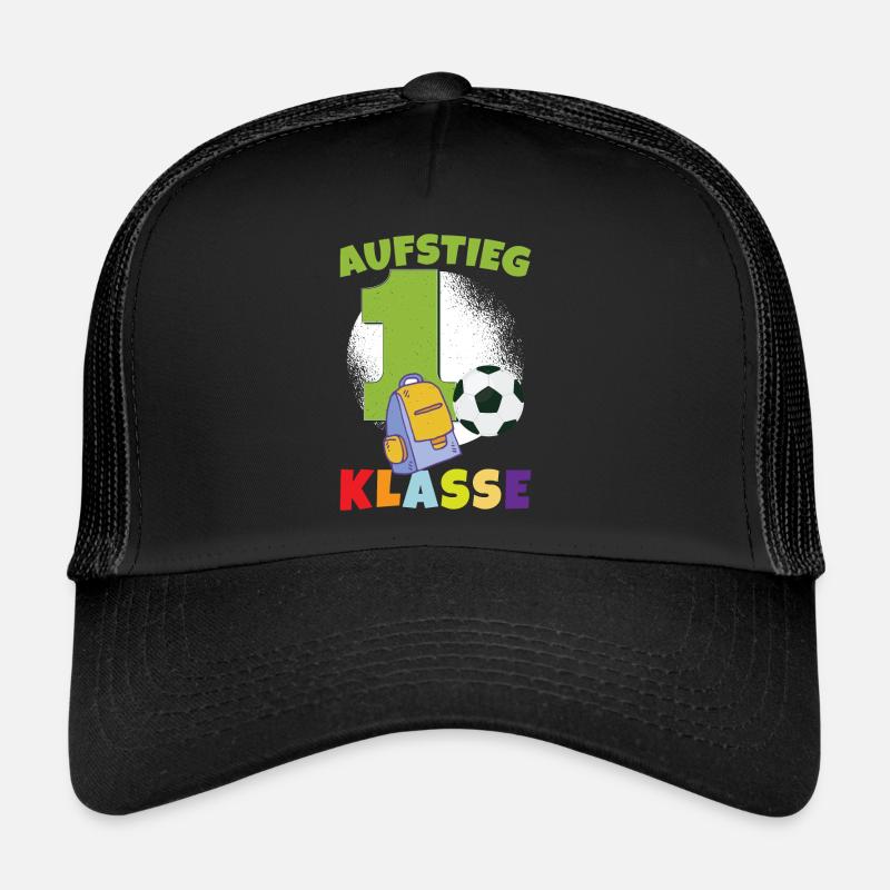 Aufstieg 1. Klasse - Trucker Cap - Schwarz/Schwarz