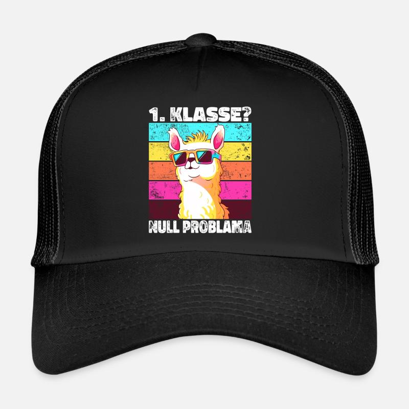 1. Klasse Null Problama Lama Einschulung Geschenk Trucker Cap