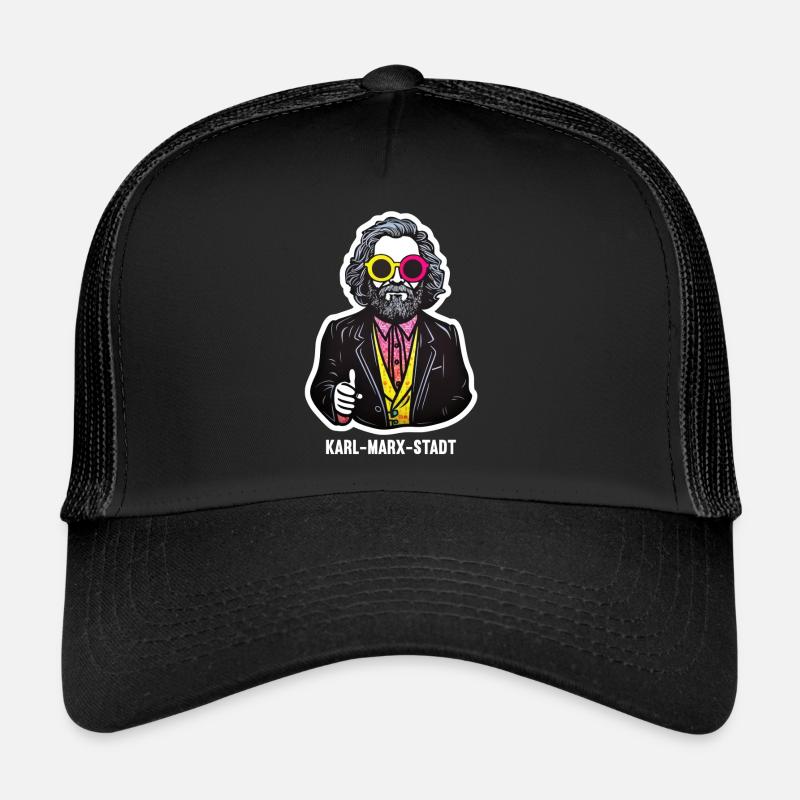 Le communisme a quitté le marxisme Karl Marx - Casquette trucker  - noir/noir