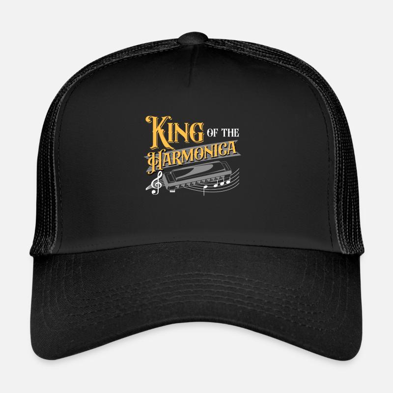King Of The Harmonica Player Harmonicist Gift Idea Trucker Cap
