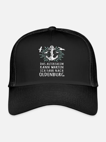 Oldenburg Sprüche Oldenburger - Trucker Cap - Schwarz/Schwarz
