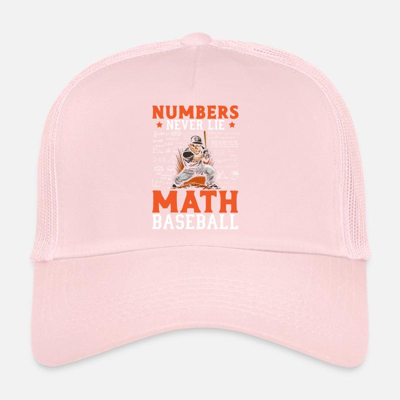 Baseball Math Lover Mathematician Baseball Player Trucker Cap