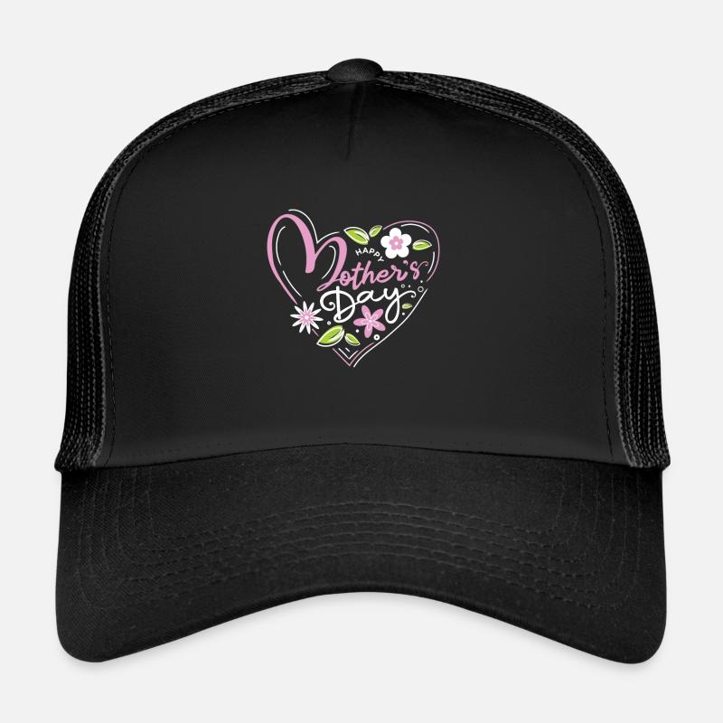 Happy Mothers Day Muttertag Mutter Mama - Trucker Cap - Schwarz/Schwarz