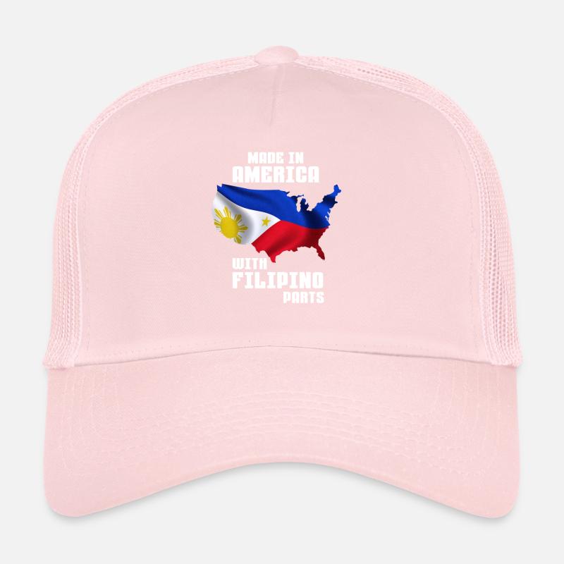 Hergestellt in Amerika mit philippinischen Teilen Trucker Cap