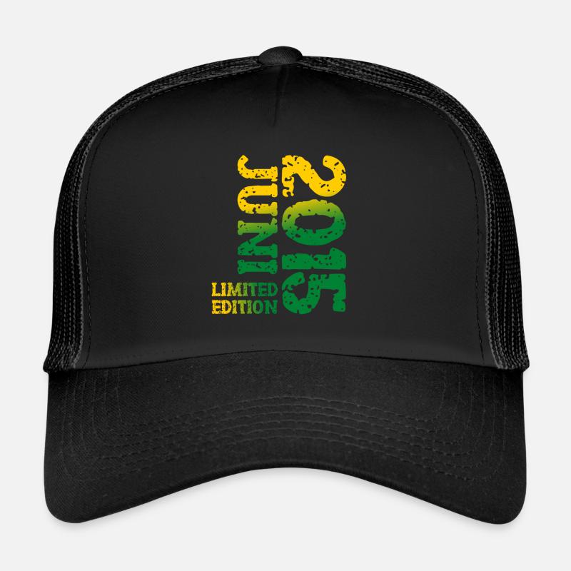 2015 Juni Limited Edition Geburtstag Geschenk - Trucker Cap - Schwarz/Schwarz