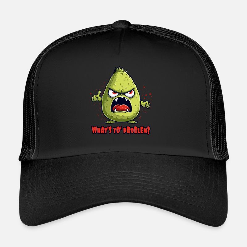 C’est quoi ton problème? – Avocat de dessin animé en colère Casquette trucker 