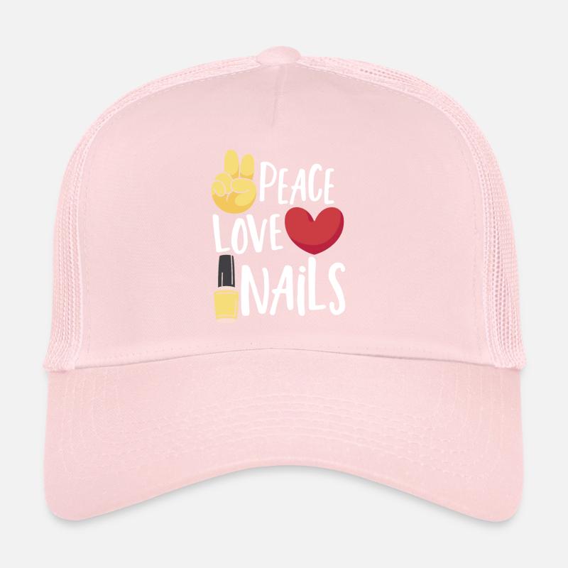 Peace Love Nails Nail Tech Nageltechnikerin Trucker Cap