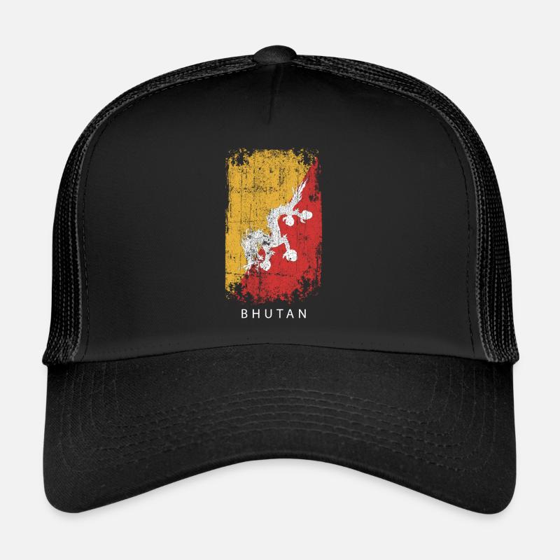 Souvenir avec le drapeau du pays du Bhoutan Casquette trucker 