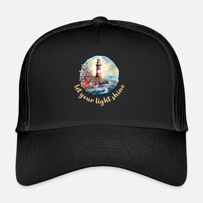 Let your light shine - Trucker Cap - Schwarz/Schwarz