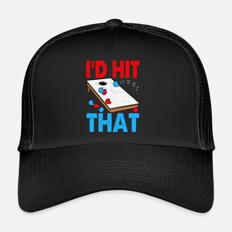 Drôle de trou de maïs Cornhole Casquette trucker 