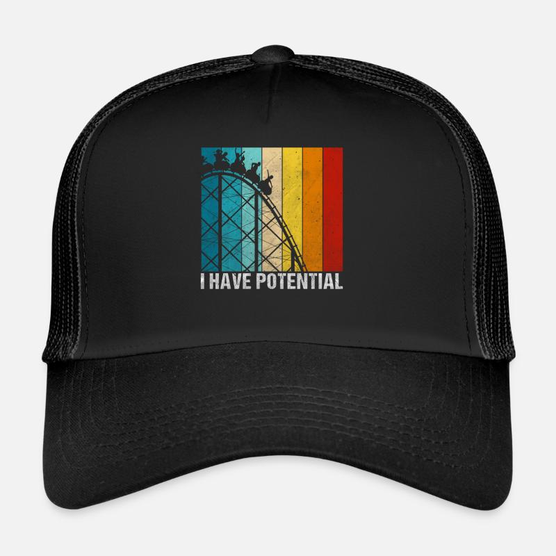 I have Potential Roller Coaster - Trucker Cap - Schwarz/Schwarz