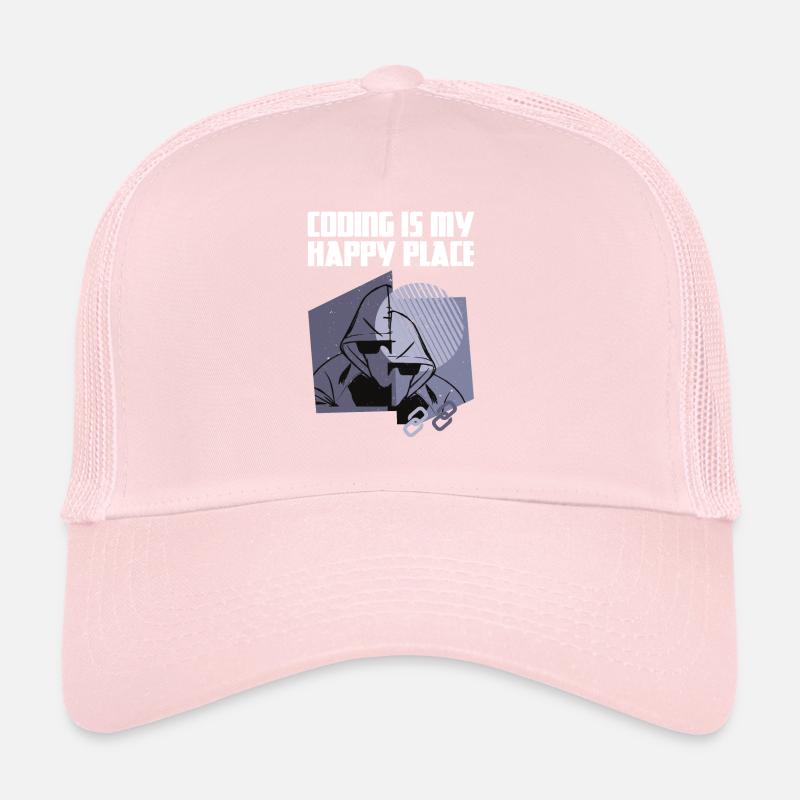 Le codage est mon endroit heureux Casquette trucker 