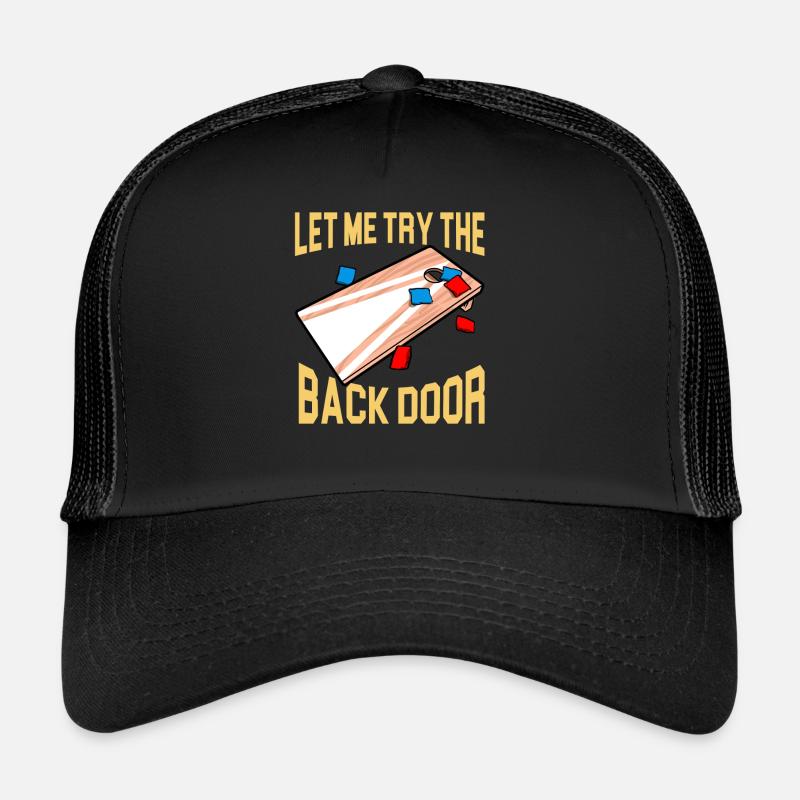 Drôle de trou de maïs Cornhole Casquette trucker 