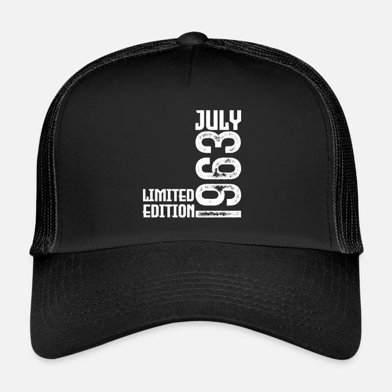 Geschenk Juli 1963. Geburtstag Juli 1963. - Trucker Cap - Schwarz/Schwarz