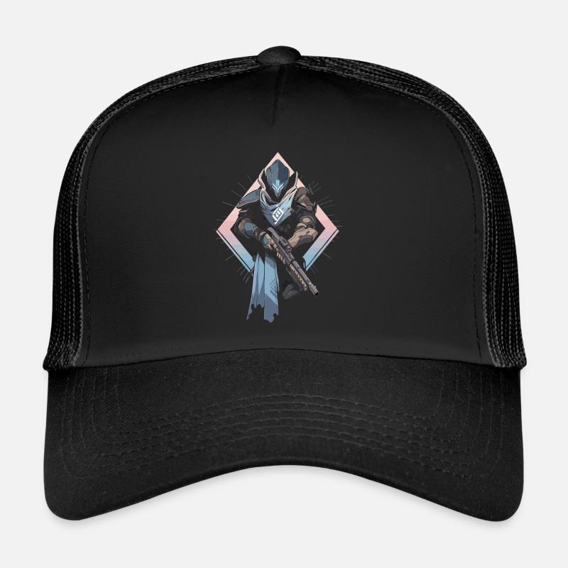 Epic Gamer Guardian mit Pastel Farben Hintergrund Trucker Cap