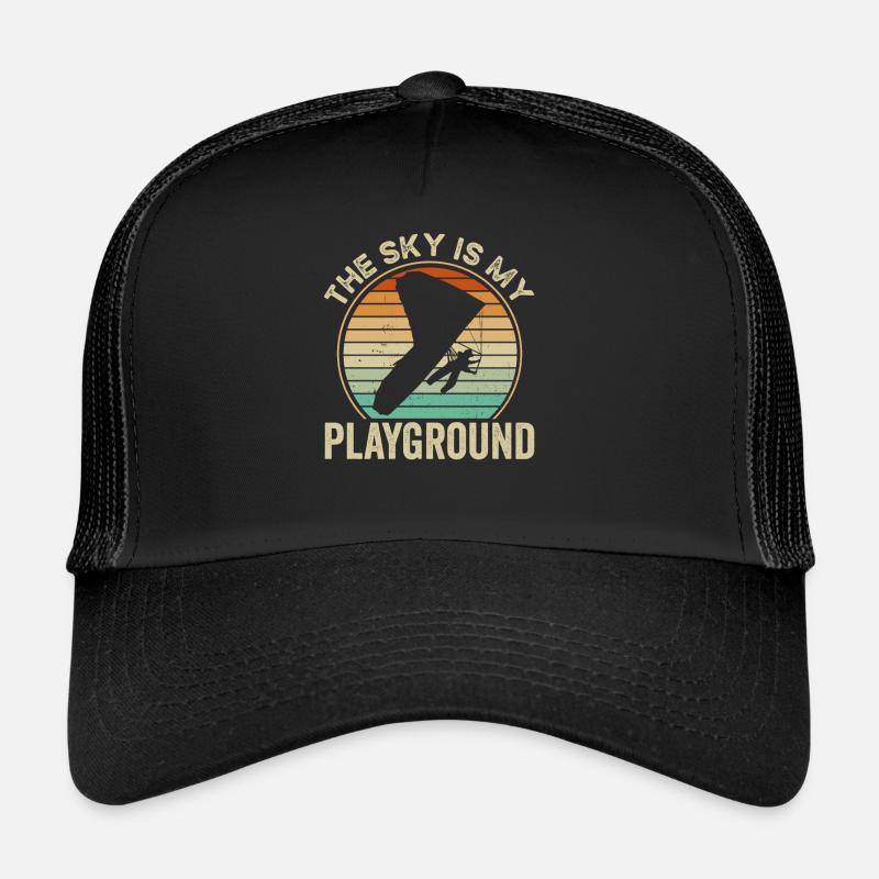 Le paradis est mon terrain de jeu - Casquette trucker  - noir/noir