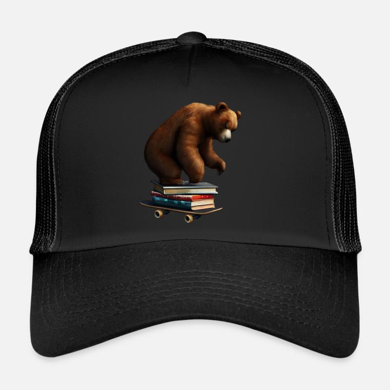 Reading bear on a skateboard Trucker Cap