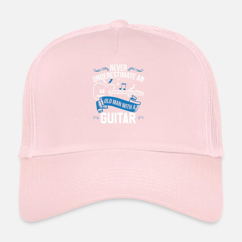 Never Underestimate An Old Man With A Guitar Love Trucker Cap