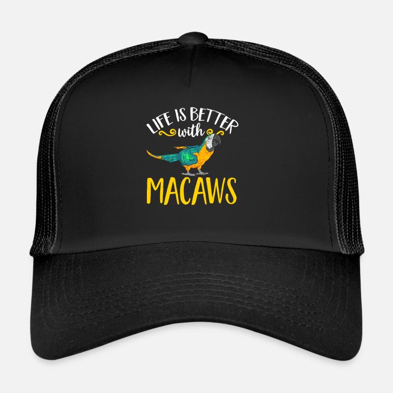 Ara à poitrine jaune Perroquet bleu et ara jaune Casquette trucker 