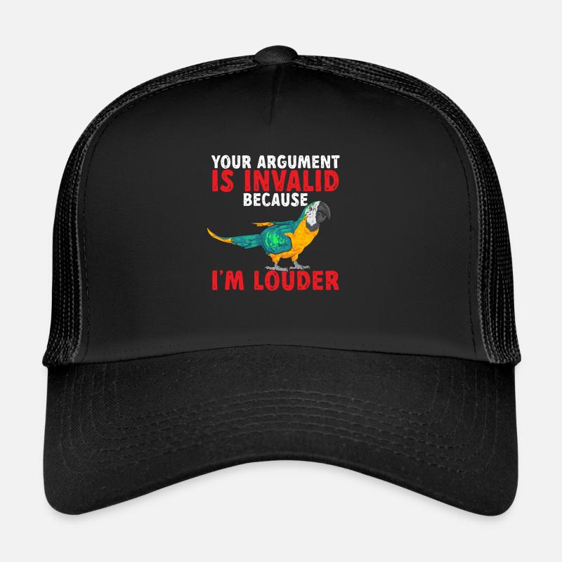 Ara à poitrine jaune Perroquet bleu et ara jaune Casquette trucker 