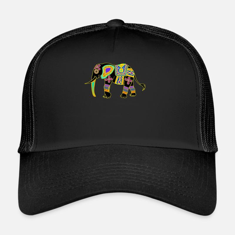 Éléphant éléphant coloré Casquette trucker 