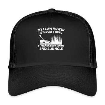 Rasen Mähen - Trucker Cap - Schwarz/Schwarz - Vorne