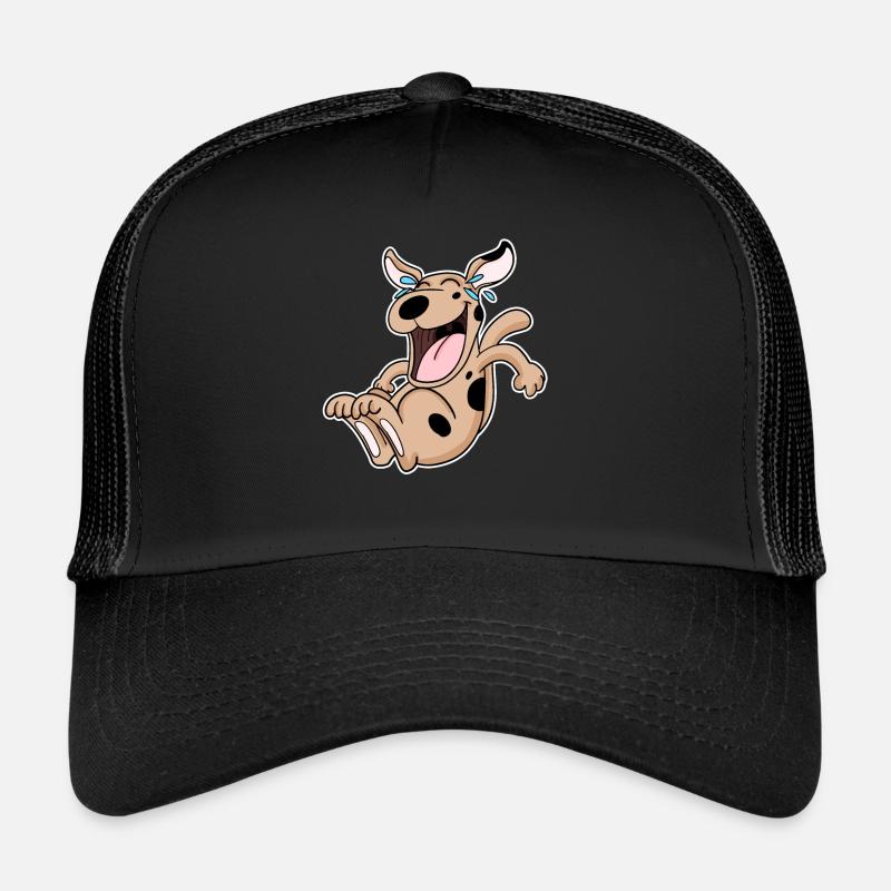 Lachender Hund - Trucker Cap - Schwarz/Schwarz