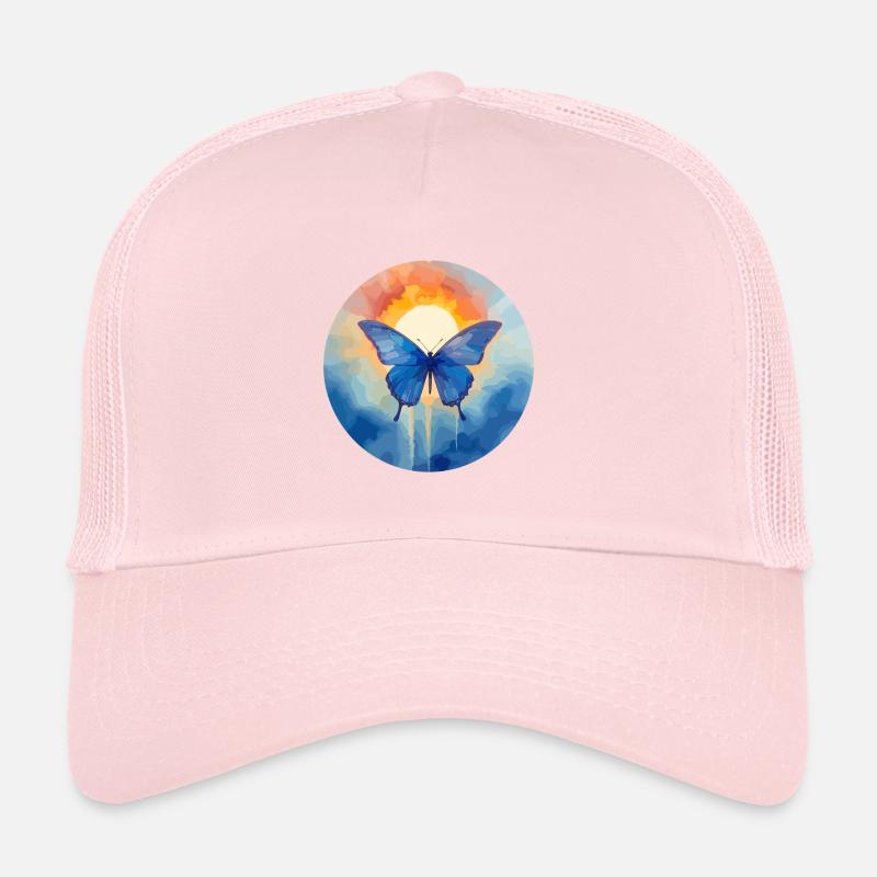 Morpho Papillon Bleu Casquette trucker 