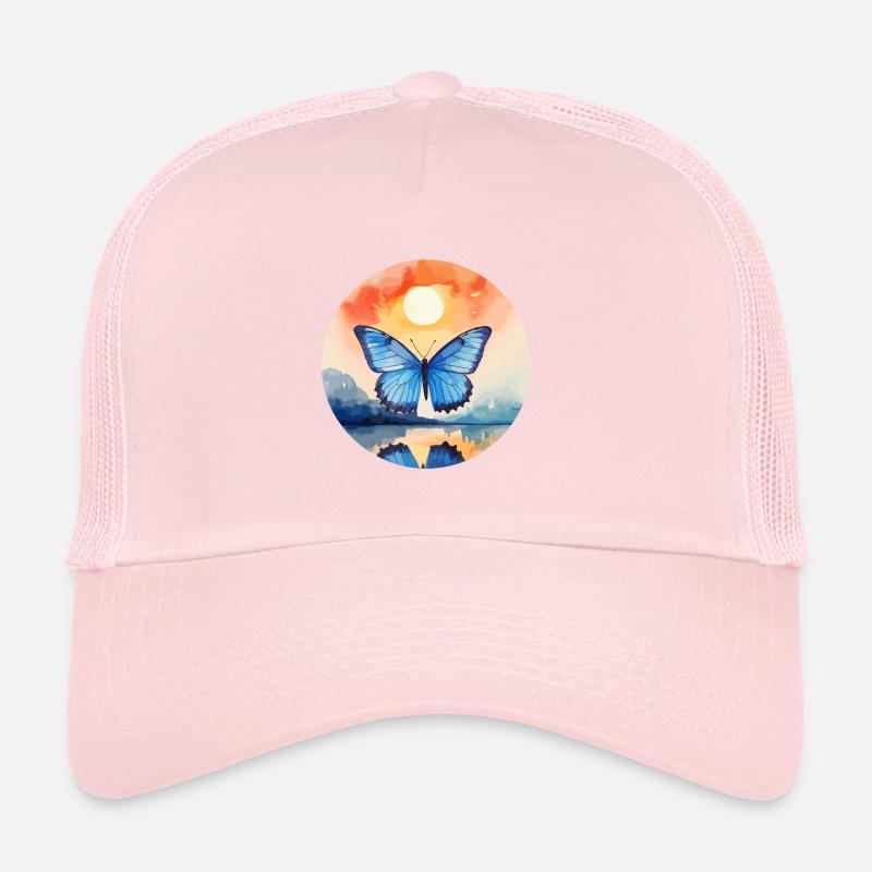Blue Morpho Butterfly Trucker Cap