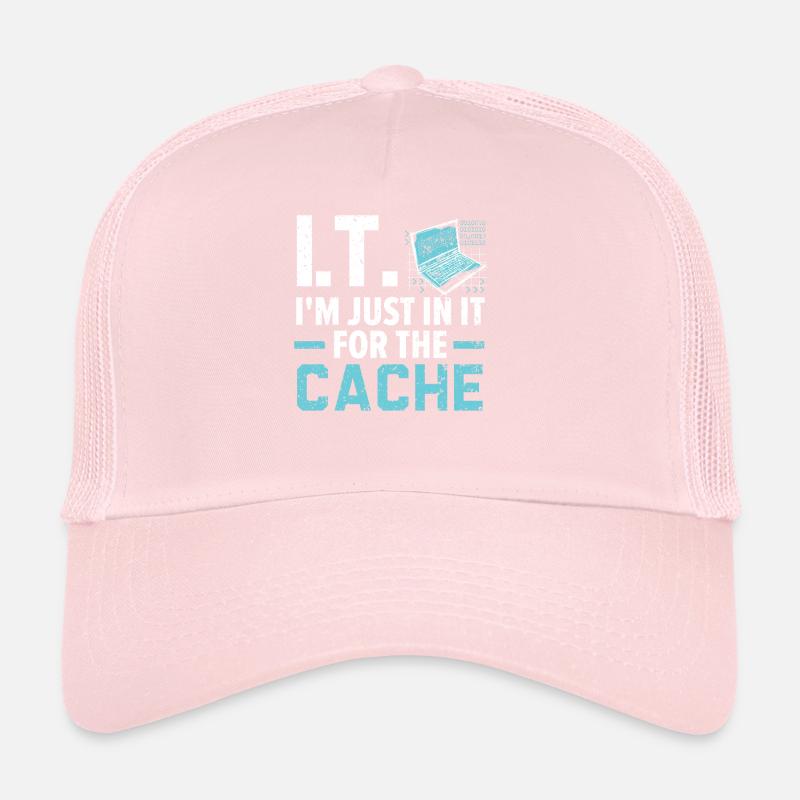 I.T. I'm Just In It For The Cache Computer Trucker Cap