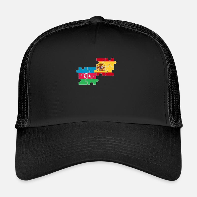 Azerbaïdjan Espagne Drapeau Azerbaïdjanais Casquette trucker 