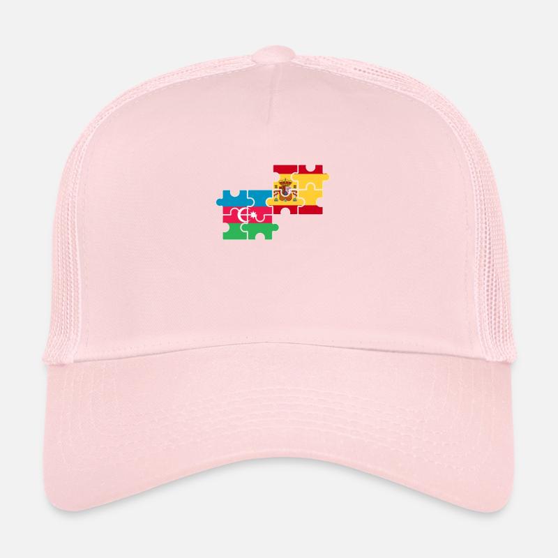 Azerbaijan Spain Flag Azerbaijani Trucker Cap