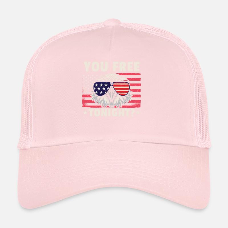 Bald Eagle American Flag You Free ce soir Casquette trucker 