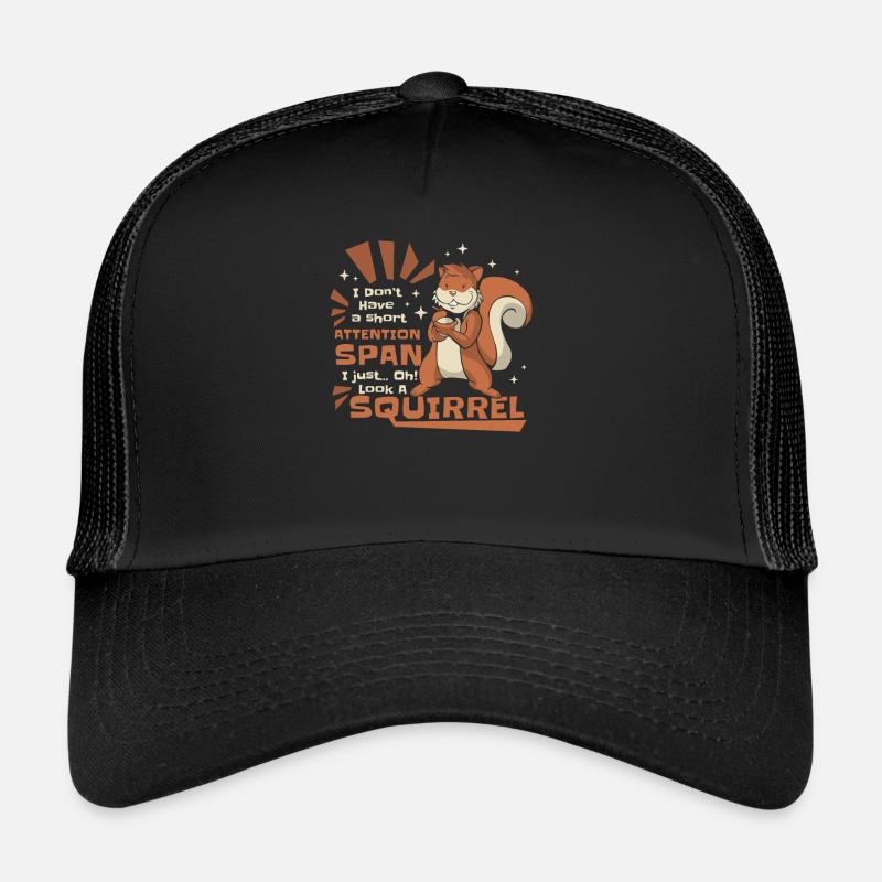 Don't Have A Short Attention Span Fox Squirrel Trucker Cap