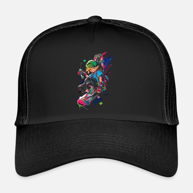 Legendärer Waldjunge: Cooles Boarder Gaming-Design Trucker Cap