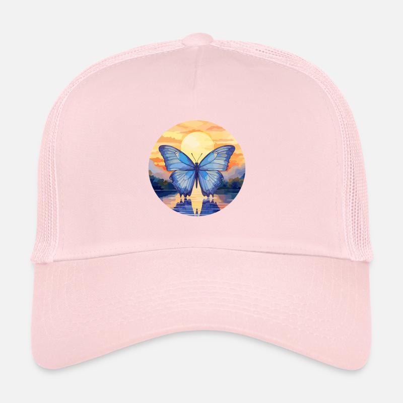Blue Morpho Butterfly Trucker Cap