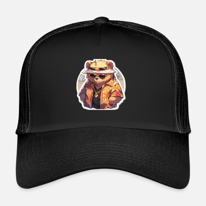 Bear Bears Fat Bear Bears Daddy Trucker Cap