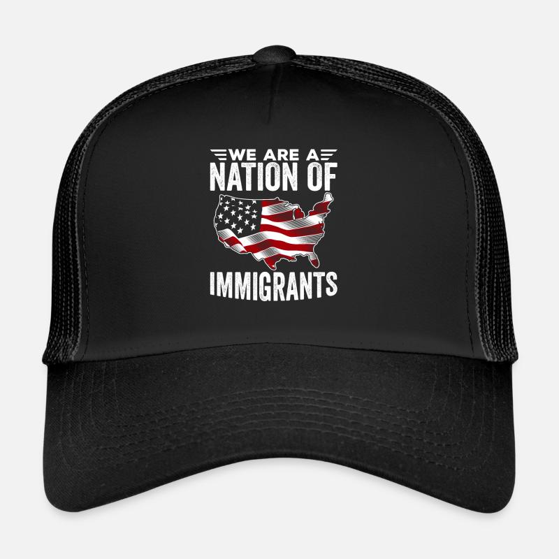 Immigrant Nation Amoureux de l’immigration Casquette trucker 