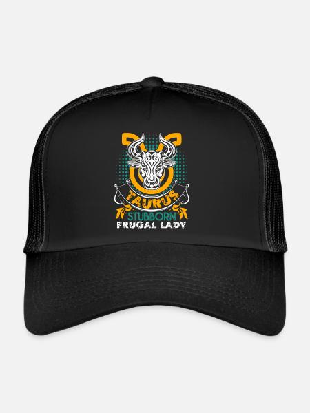 Taurus Taurus Stubborn Frugal And Lazy - Trucker Cap - black/black