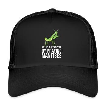 Praying Mantis Insect Pet Lovers - Trucker Cap - black/black - Front