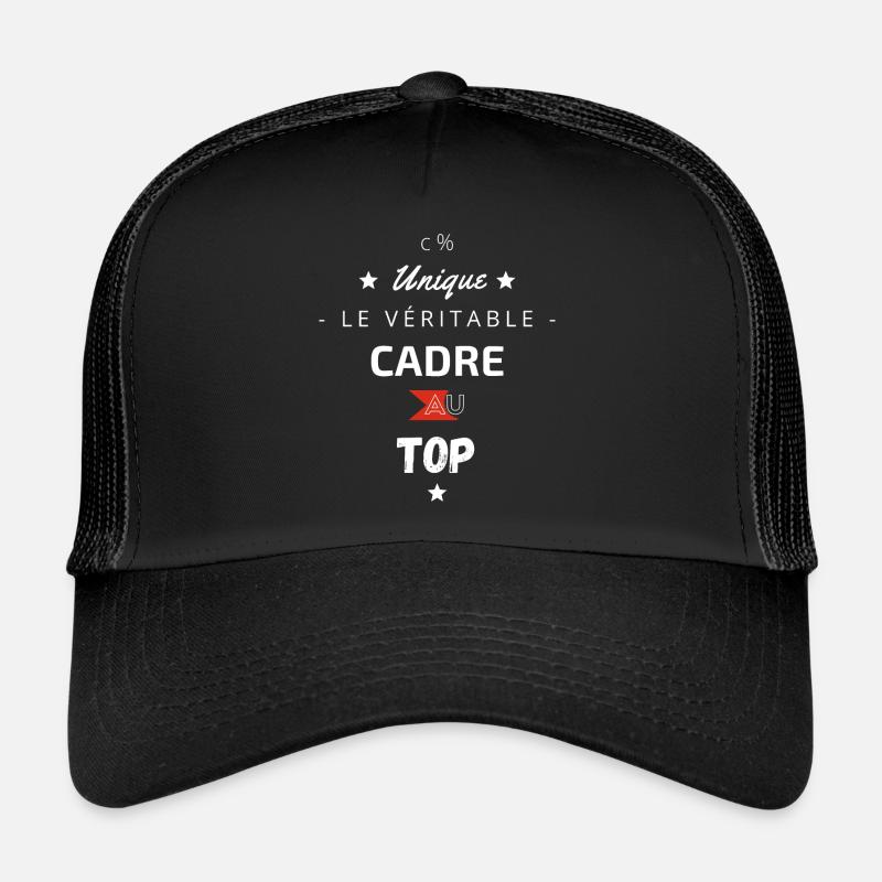 Le véritable cadre au top - Casquette trucker  - noir/noir