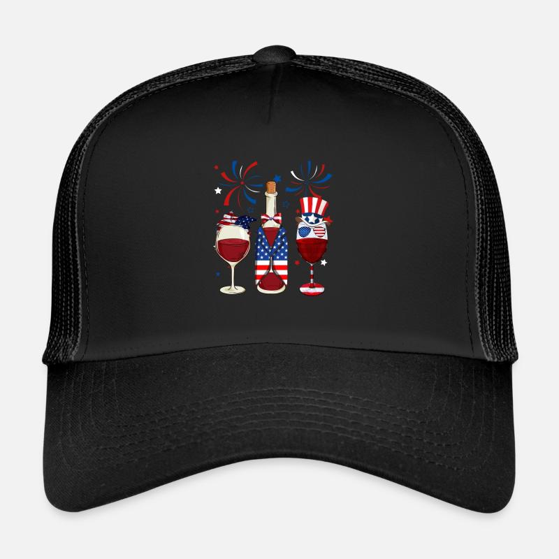 4. Juli Weinparty Amerika Trucker Cap