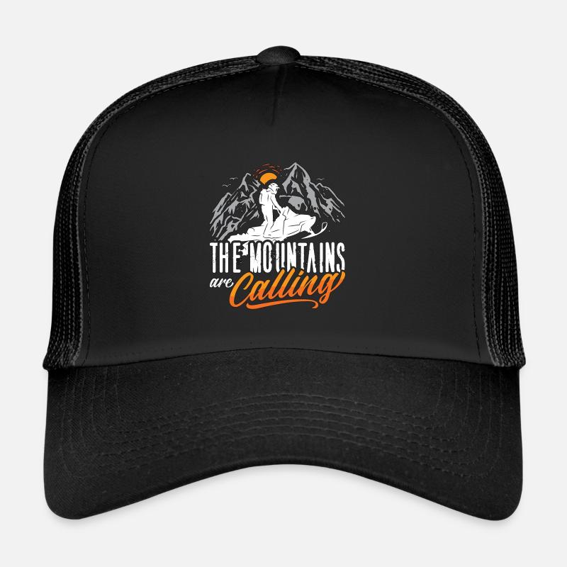 Course de motoneige Les montagnes sont un sport automobile Casquette trucker 