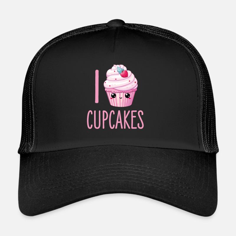 Cupcake Kawaii - Casquette trucker  - noir/noir