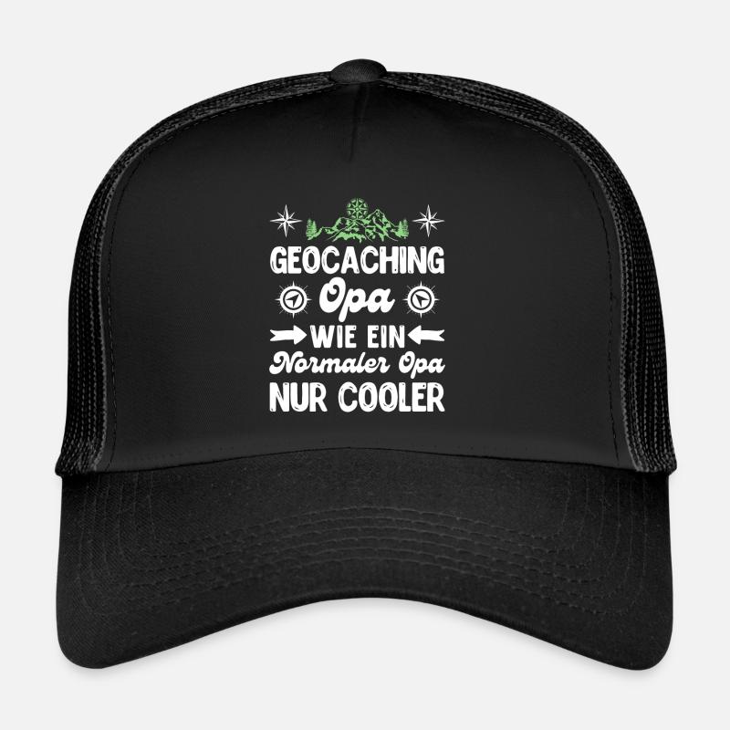 Geocaching Opa GPS Schnitzeljagd Geocacher Trucker Cap