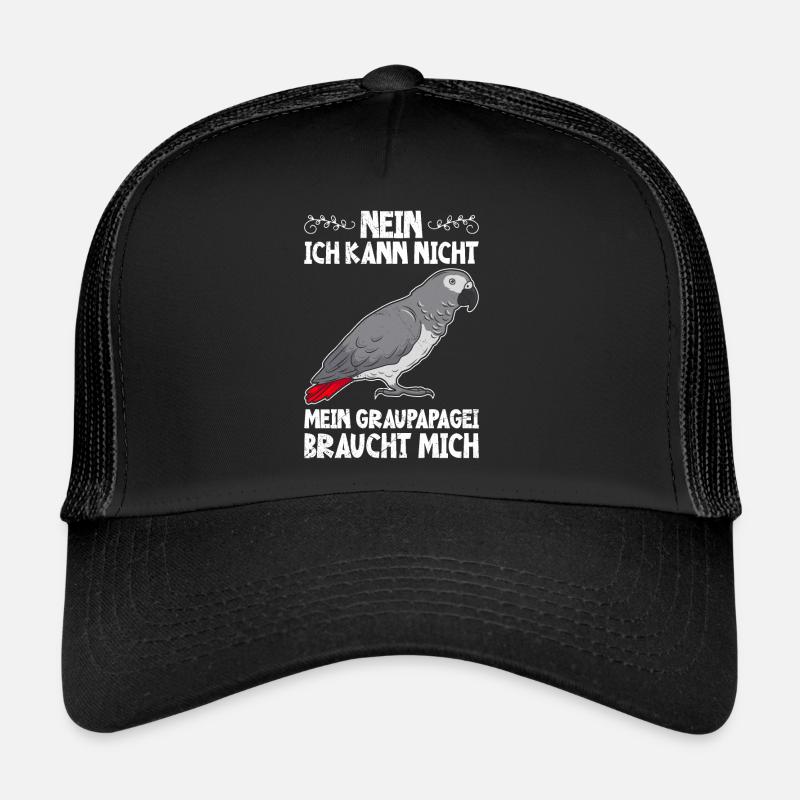 Vogelbesitz Mein Graupapagei braucht mich Trucker Cap