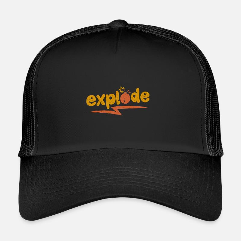 Phantasie explodieren - Trucker Cap - Schwarz/Schwarz