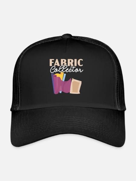 Collecteur de tissus, matelassage, crochet, couture - Casquette trucker  - noir/noir - Devant